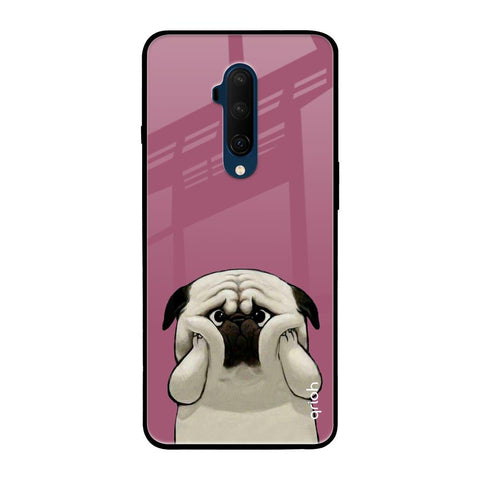 Funny Pug Face OnePlus 7T Pro Glass Back Cover Online