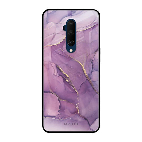 Purple Gold Marble OnePlus 7T Pro Glass Back Cover Online