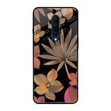 Lines Pattern Flowers OnePlus 7T Pro Glass Back Cover Online