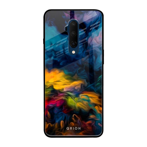 Multicolor Oil Painting OnePlus 7T Pro Glass Back Cover Online
