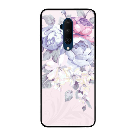 Elegant Floral OnePlus 7T Pro Glass Back Cover Online