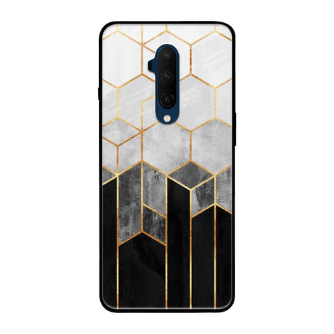 Tricolor Pattern OnePlus 7T Pro Glass Back Cover Online
