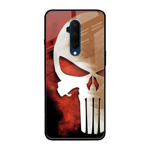 Red Skull OnePlus 7T Pro Glass Back Cover Online