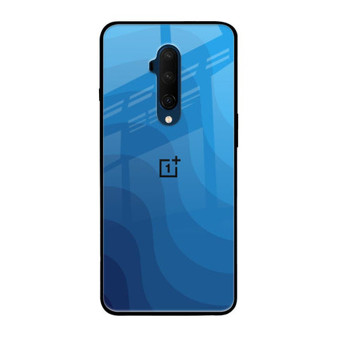 Blue Wave Abstract OnePlus 7T Pro Glass Back Cover Online