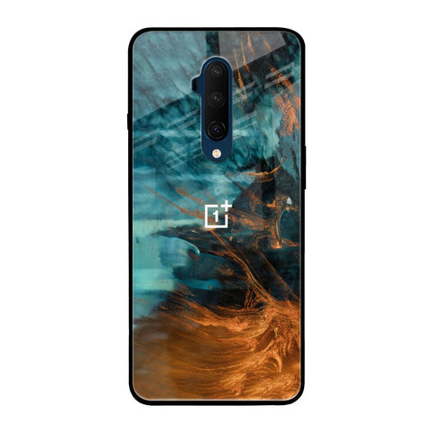 Golden Splash OnePlus 7T Pro Glass Back Cover Online