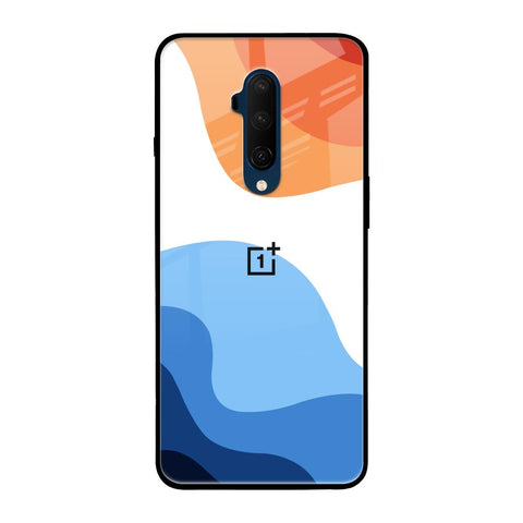 Wavy Color Pattern OnePlus 7T Pro Glass Back Cover Online