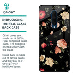Black Spring Floral Glass Case for OnePlus 7T Pro