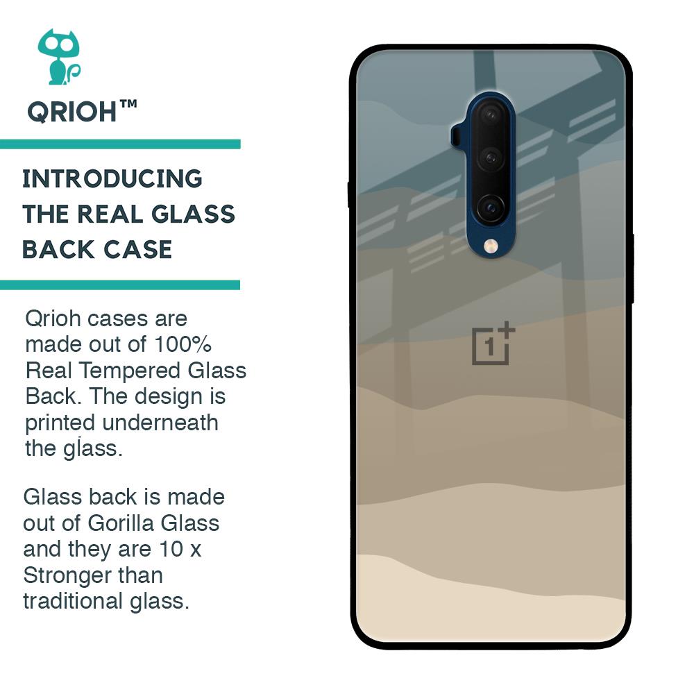 Abstract Mountain Pattern Glass Case for OnePlus 7T Pro