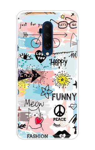 Happy Doodle OnePlus 7T Pro Back Cover