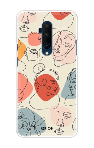 Abstract Faces OnePlus 7T Pro Back Cover