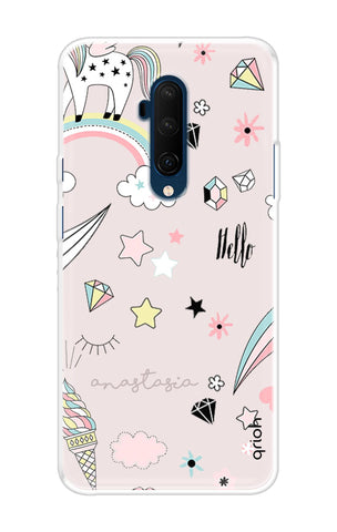 Unicorn Doodle OnePlus 7T Pro Back Cover