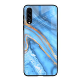 Vibrant Blue Marble Samsung Galaxy A70s Glass Back Cover Online