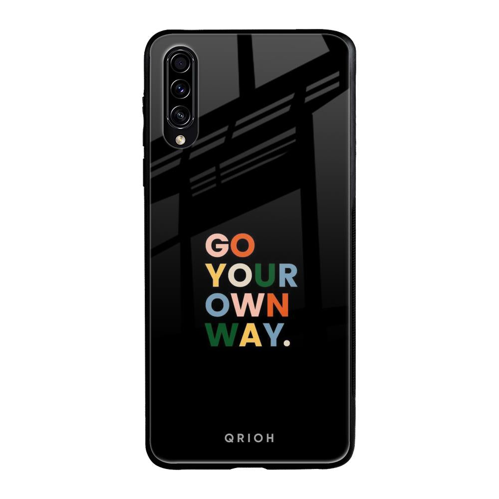 Go Your Own Way Samsung Galaxy A70s Glass Back Cover Online