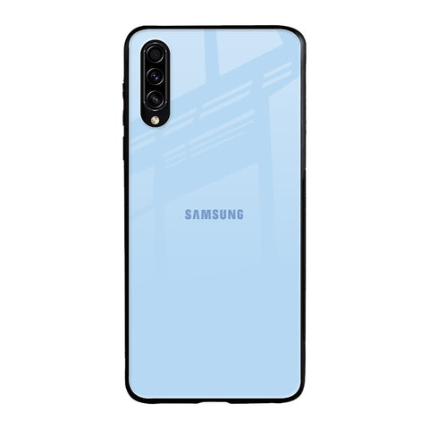 Pastel Sky Blue Samsung Galaxy A70s Glass Back Cover Online