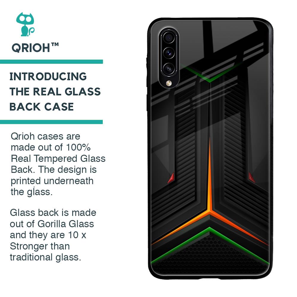 Modern Ultra Chevron Glass Case for Samsung Galaxy A70s