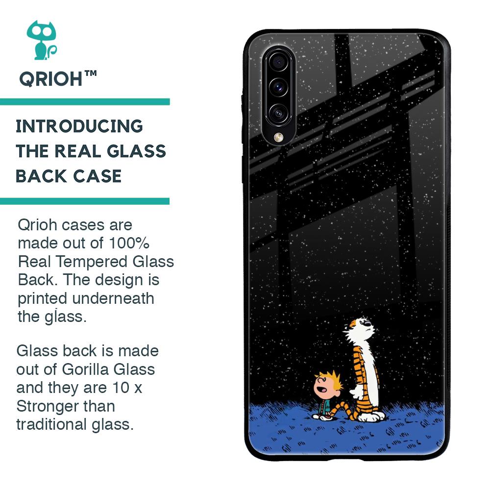 Night Sky Star Glass Case for Samsung Galaxy A70s