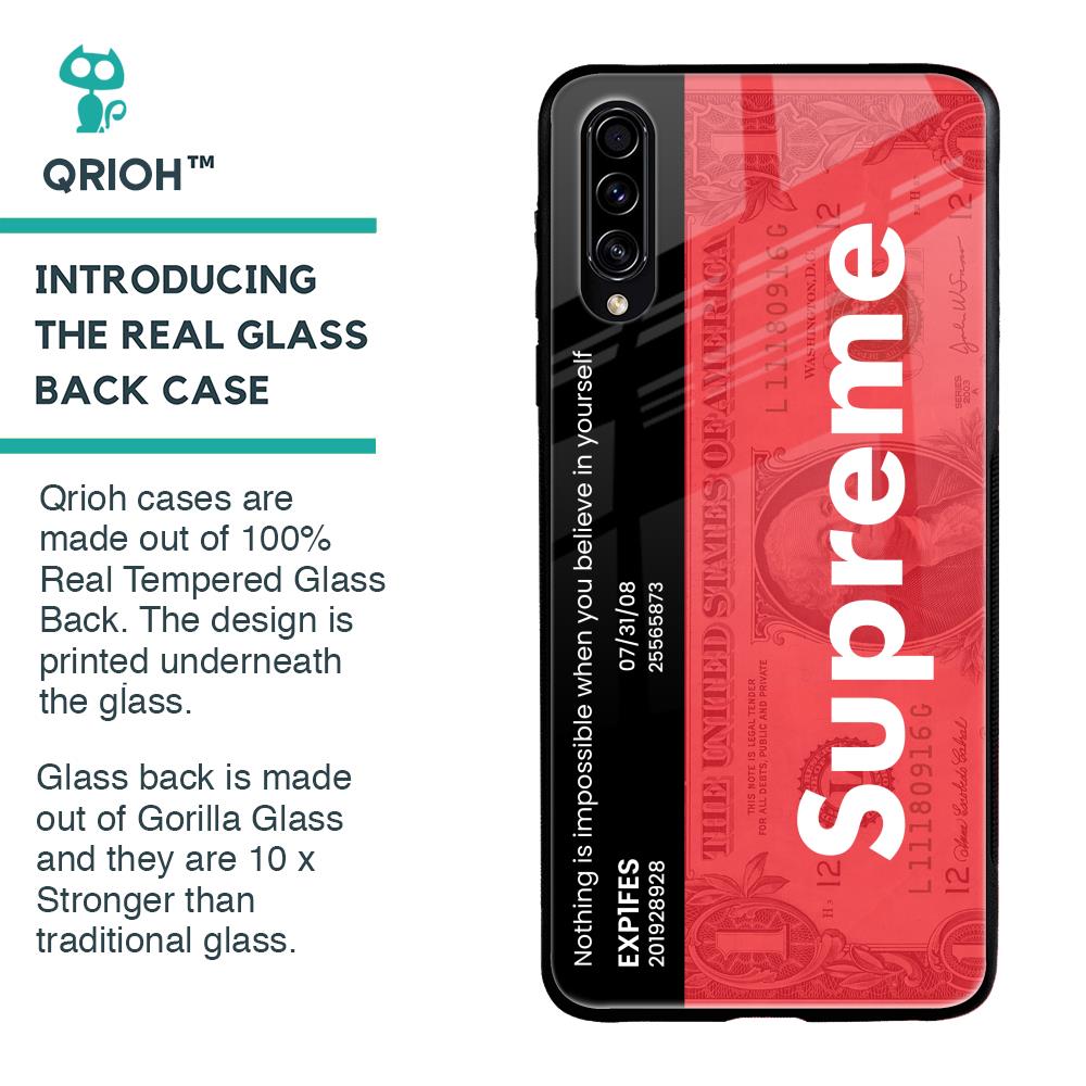 Supreme Ticket Glass Case for Samsung Galaxy A70s