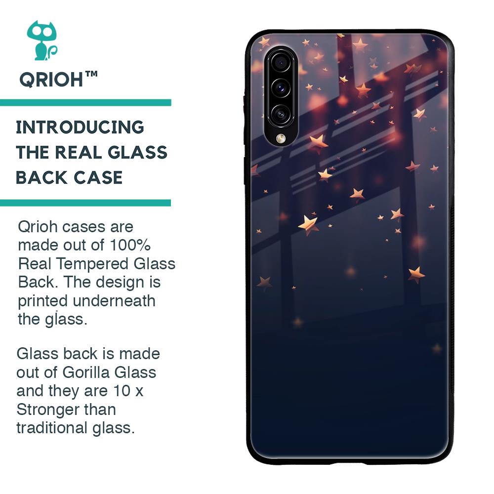 Falling Stars Glass Case For Samsung Galaxy A70s