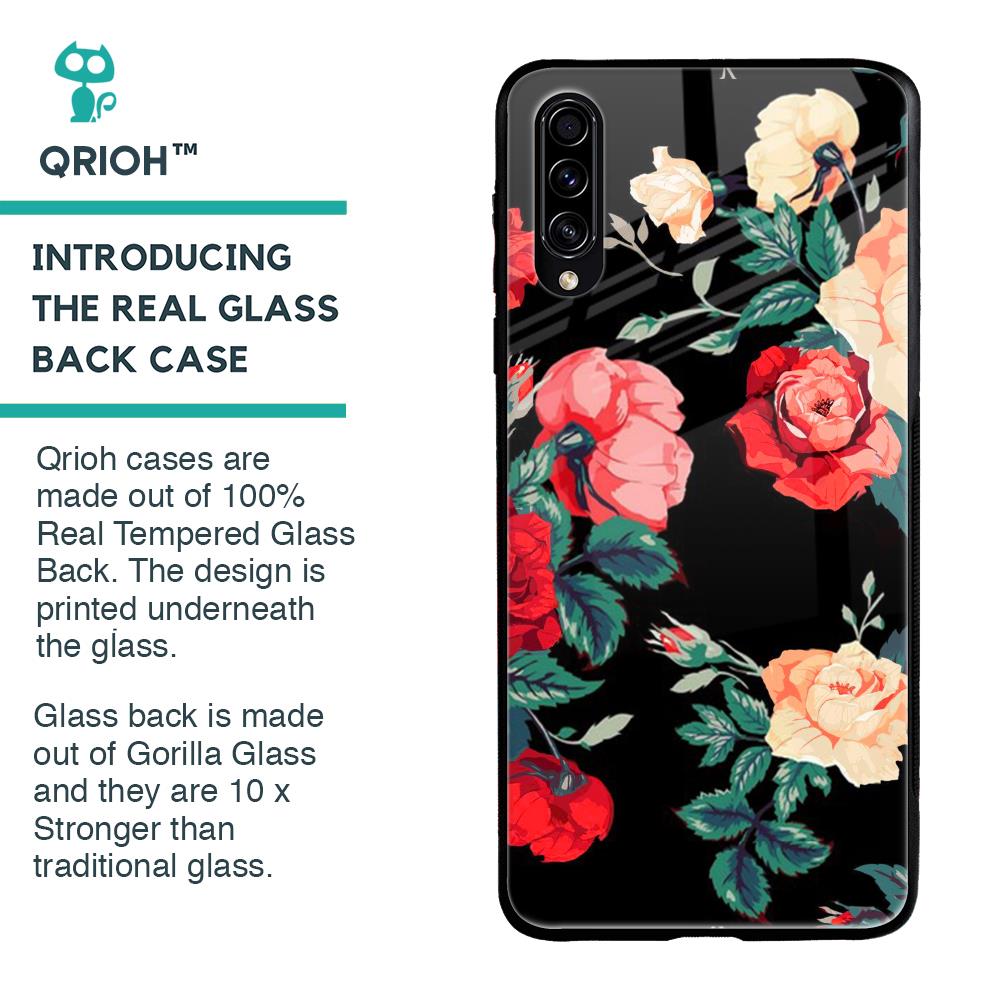 Floral Bunch Glass Case For Samsung Galaxy A70s