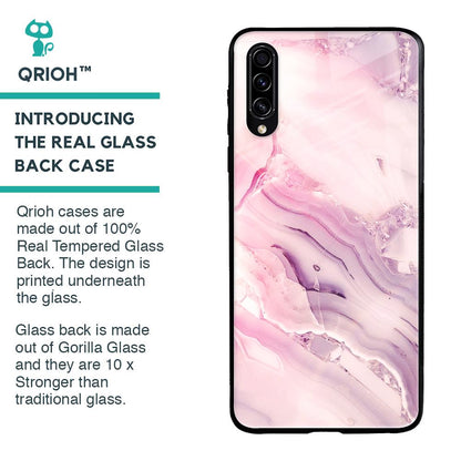 Diamond Pink Gradient Glass Case For Samsung Galaxy A70s