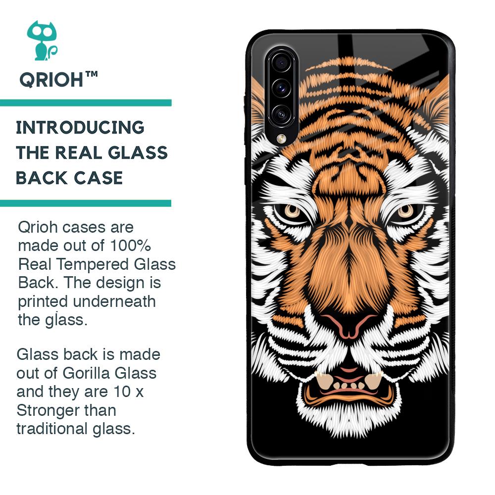Angry Tiger Glass Case For Samsung Galaxy A70s