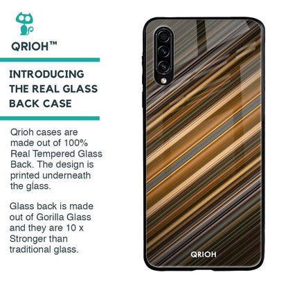 Diagonal Slash Pattern Glass Case for Samsung Galaxy A70s