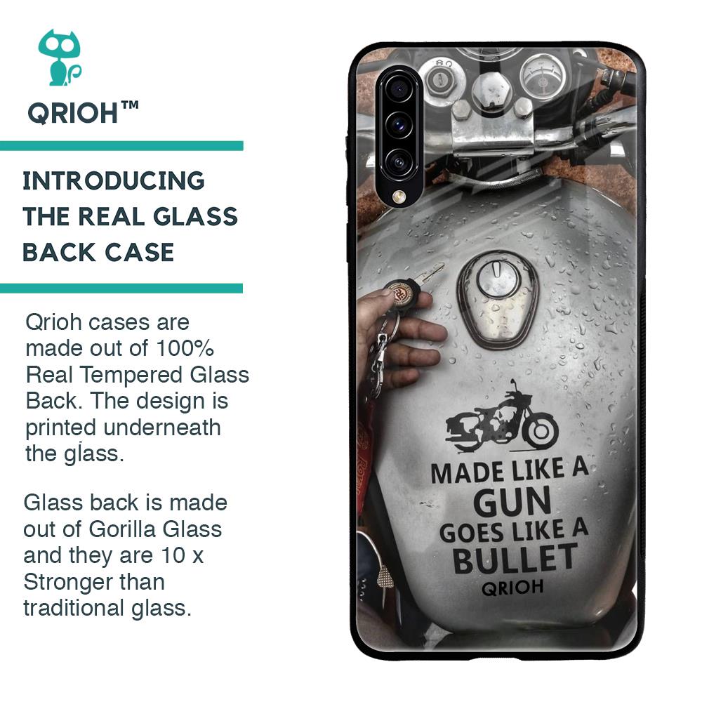 Royal Bike Glass Case for Samsung Galaxy A70s