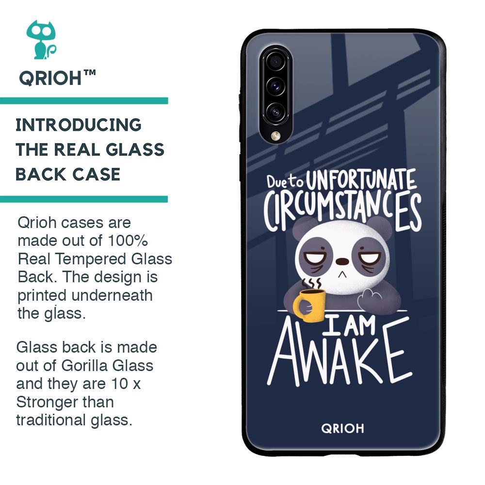 Struggling Panda Glass Case for Samsung Galaxy A70s