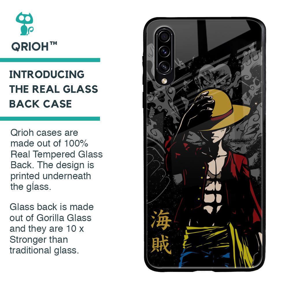 Dark Luffy Glass Case for Samsung Galaxy A70s