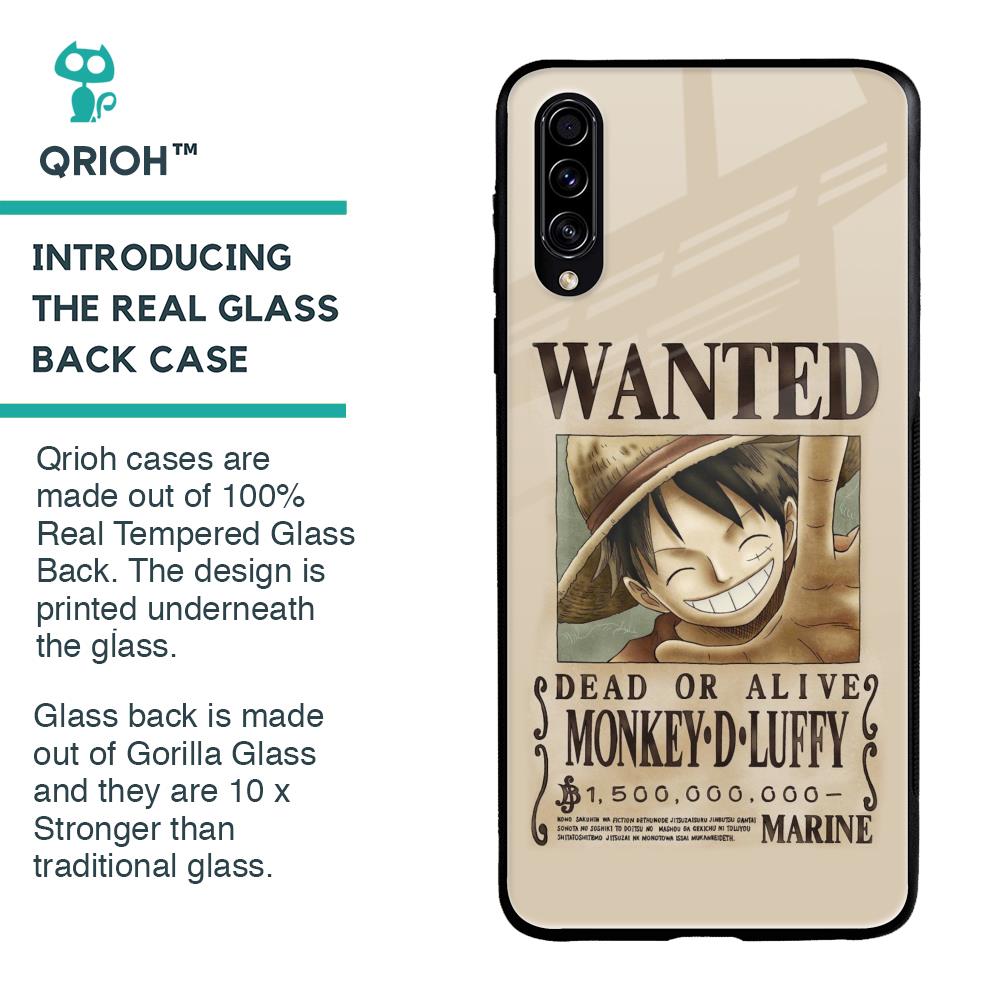 Luffy Wanted Glass Case for Samsung Galaxy A70s