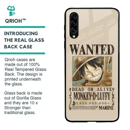 Luffy Wanted Glass Case for Samsung Galaxy A70s