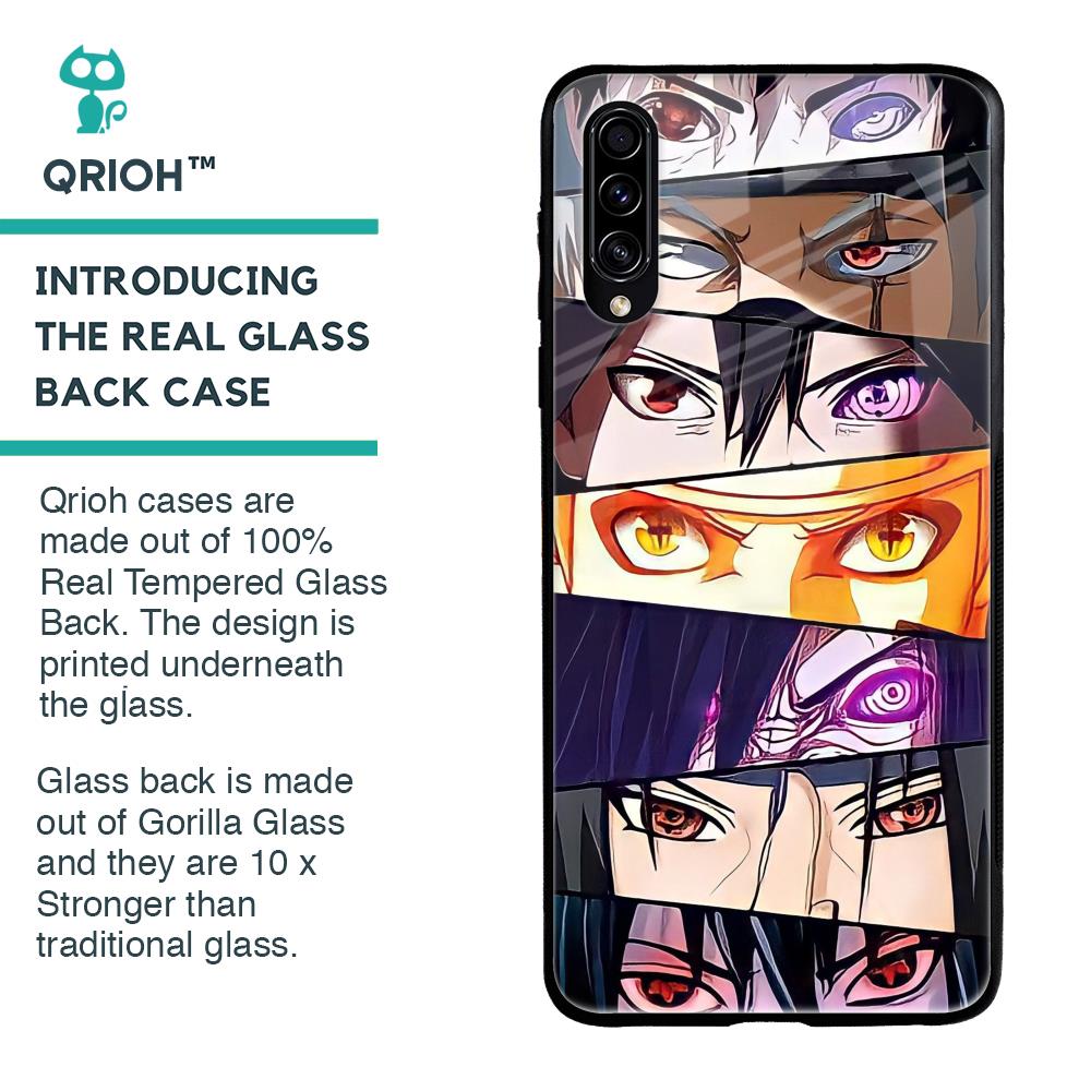 Anime Eyes Glass Case for Samsung Galaxy A70s