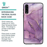 Purple Gold Marble Glass Case for Samsung Galaxy A70s