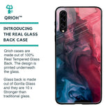 Blue & Red Smoke Glass Case for Samsung Galaxy A70s