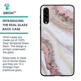 Pink & Gold Gllitter Marble Glass Case for Samsung Galaxy A70s