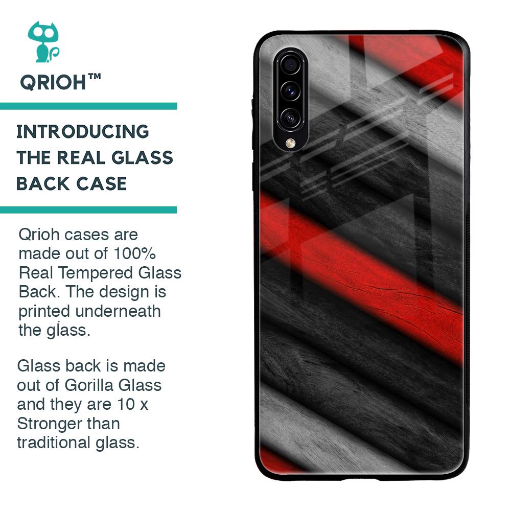 Soft Wooden Texture Glass Case for Samsung Galaxy A70s