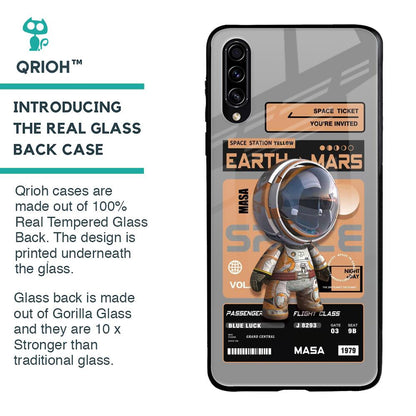 Space Ticket Glass Case for Samsung Galaxy A70s