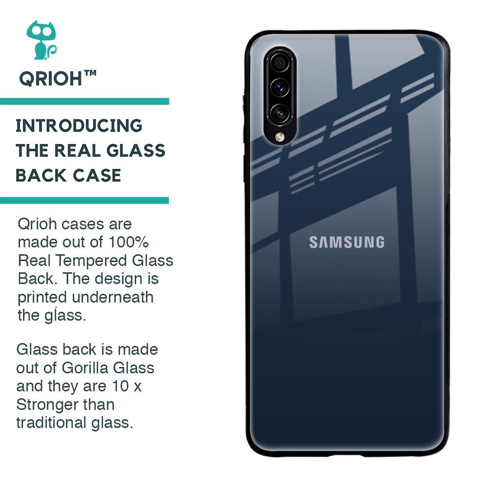 Overshadow Blue Glass Case For Samsung Galaxy A70s