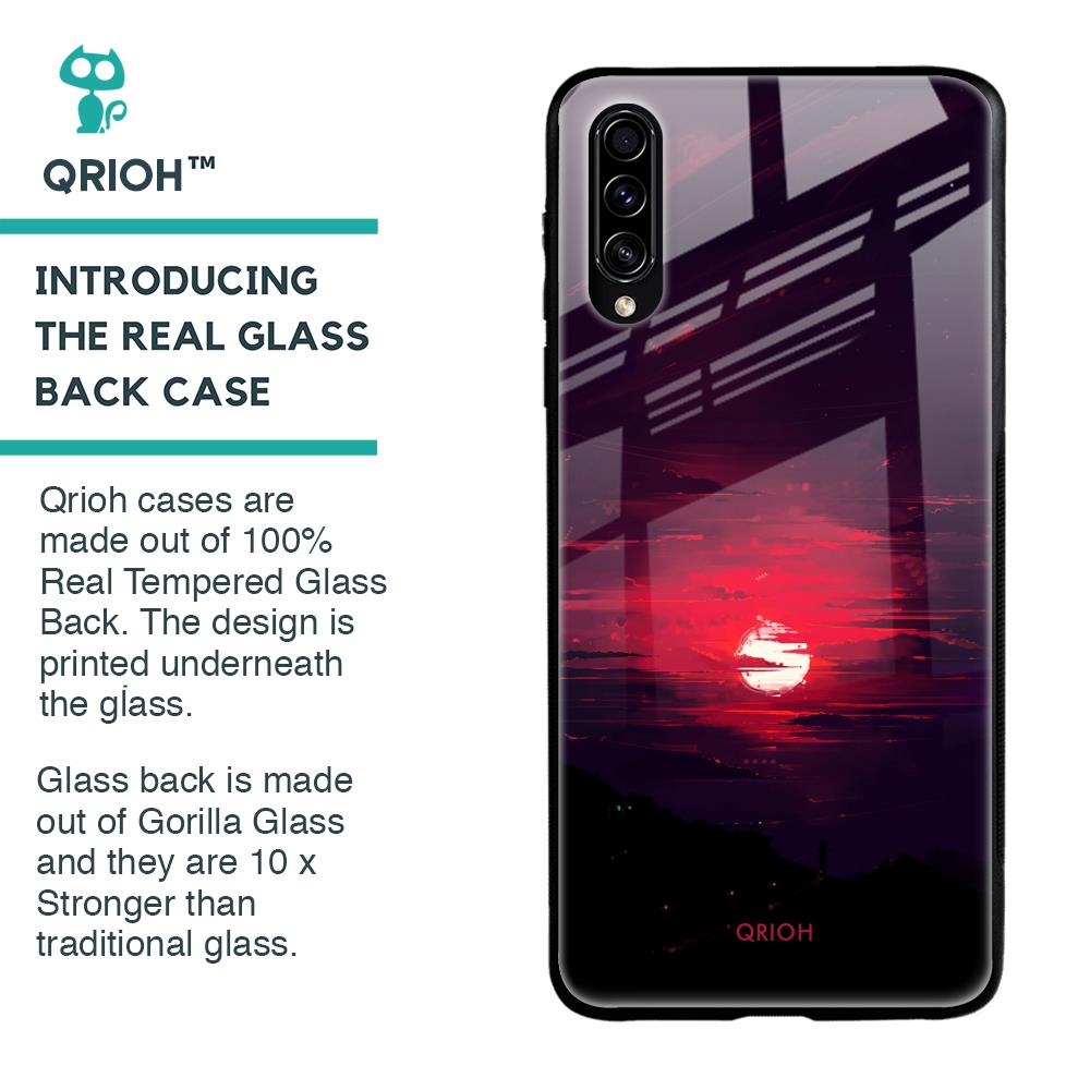 Morning Red Sky Glass Case For Samsung Galaxy A70s