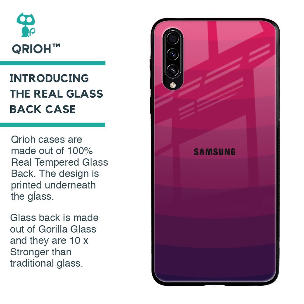 Wavy Pink Pattern Glass Case for Samsung Galaxy A70s