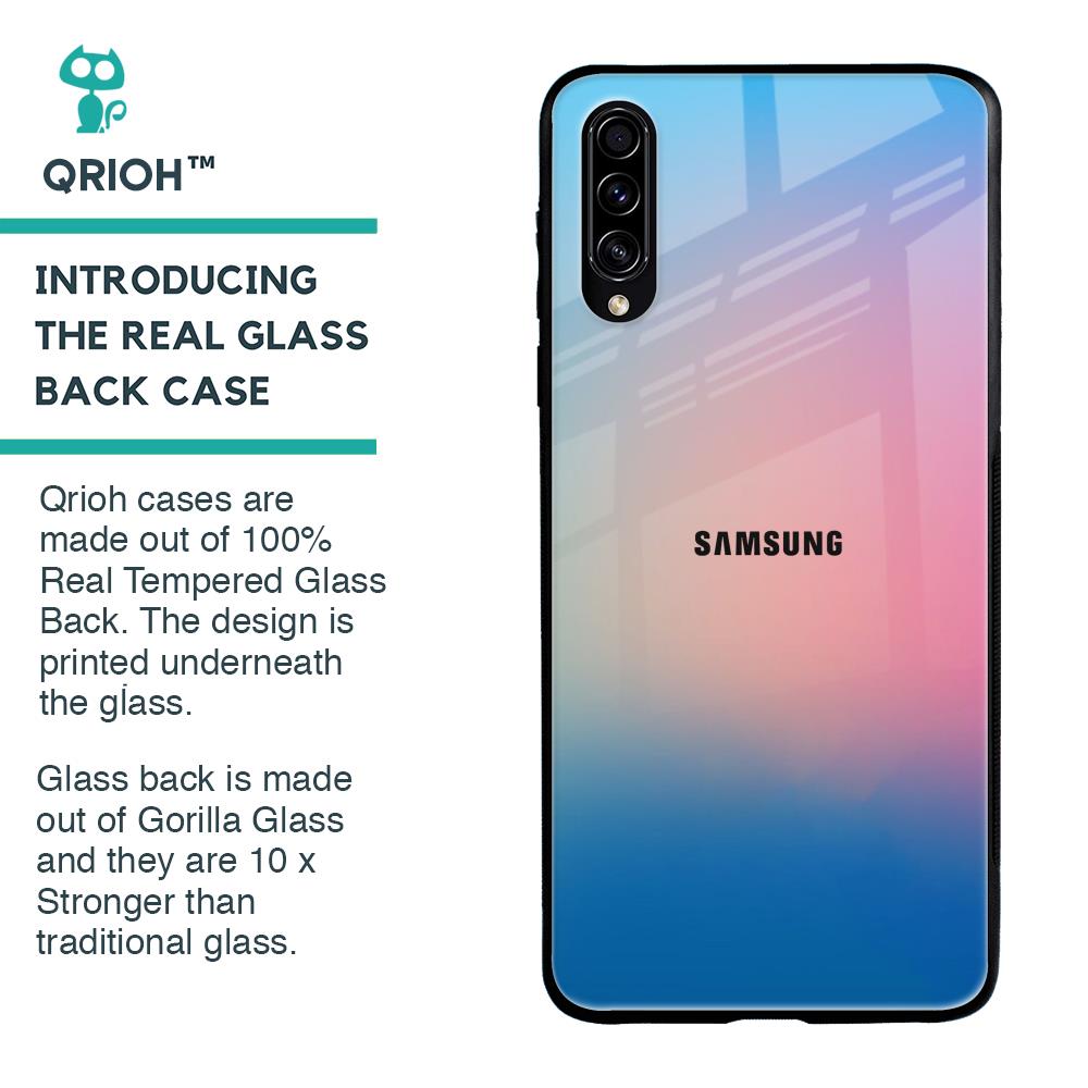 Blue & Pink Ombre Glass case for Samsung Galaxy A70s