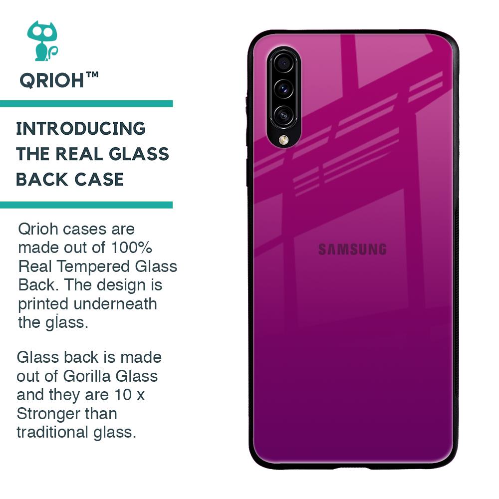 Magenta Gradient Glass Case For Samsung Galaxy A70s