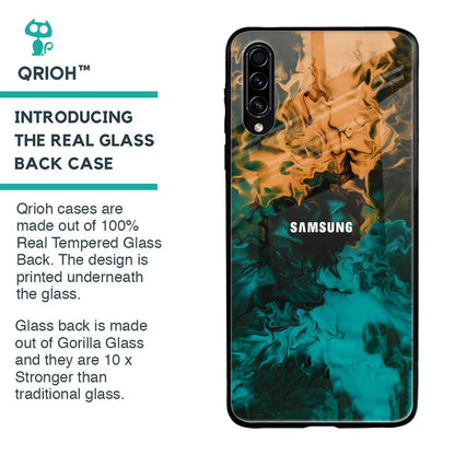 Watercolor Wave Glass Case for Samsung Galaxy A70s