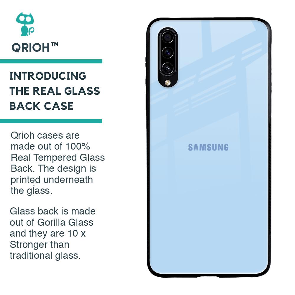 Pastel Sky Blue Glass Case for Samsung Galaxy A70s