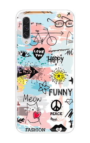 Happy Doodle Samsung Galaxy A70s Back Cover