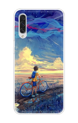 Riding Bicycle to Dreamland Samsung Galaxy A70s Back Cover