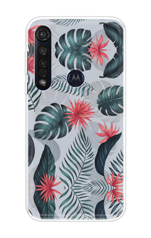 Retro Floral Leaf Motorola Moto G8 Plus Back Cover