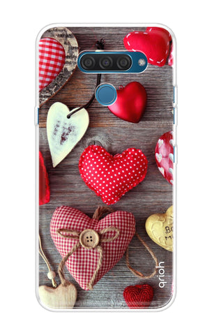 Valentine Hearts LG Q60 Back Cover