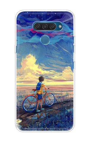 Riding Bicycle to Dreamland LG Q60 Back Cover