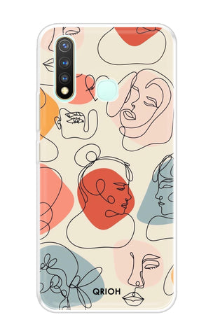 Abstract Faces Vivo Y19 Back Cover